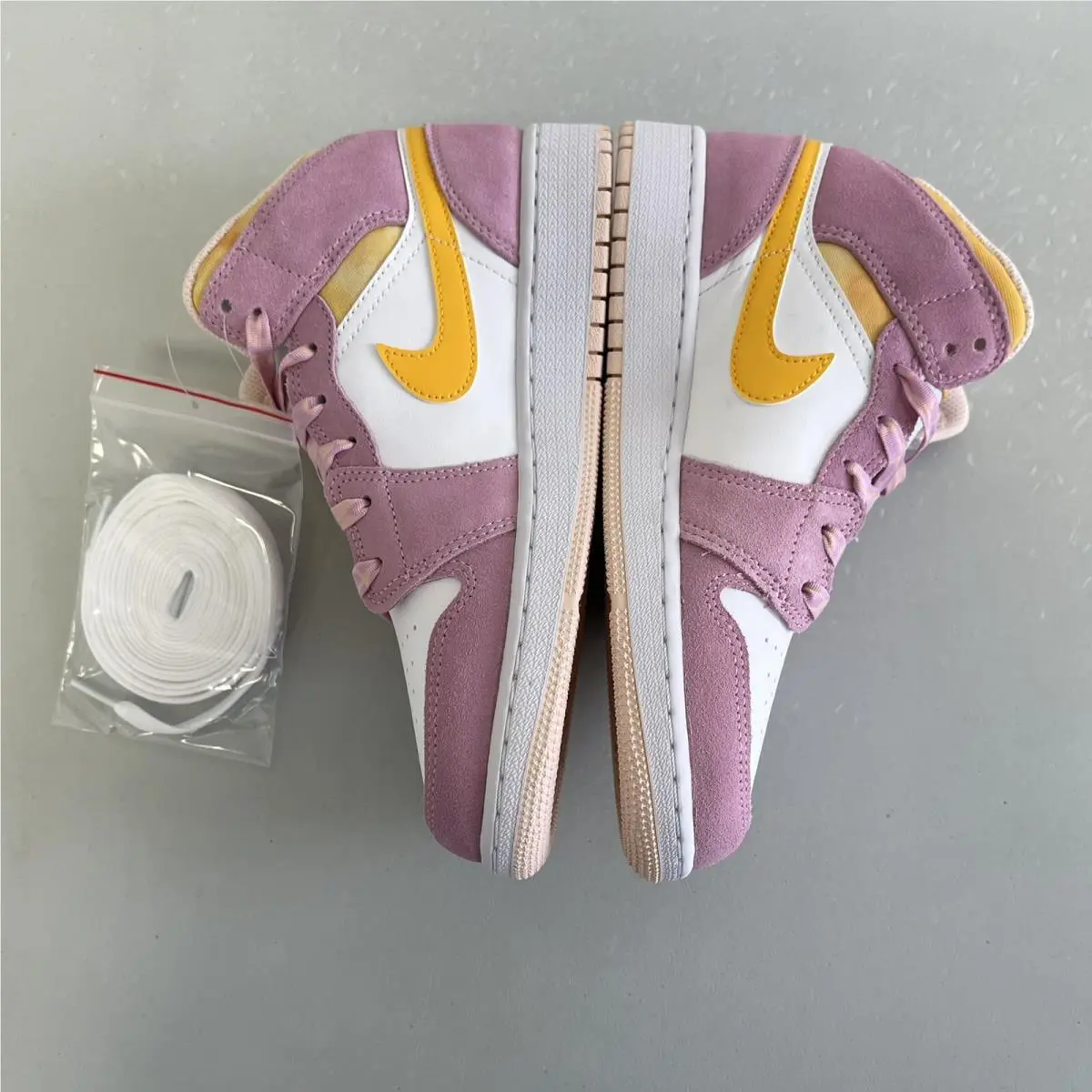 Nike shoes - Air Jordan 1 Mid SE - LT Arctic Pink/University Gold (UPC: 194956630166) 2
