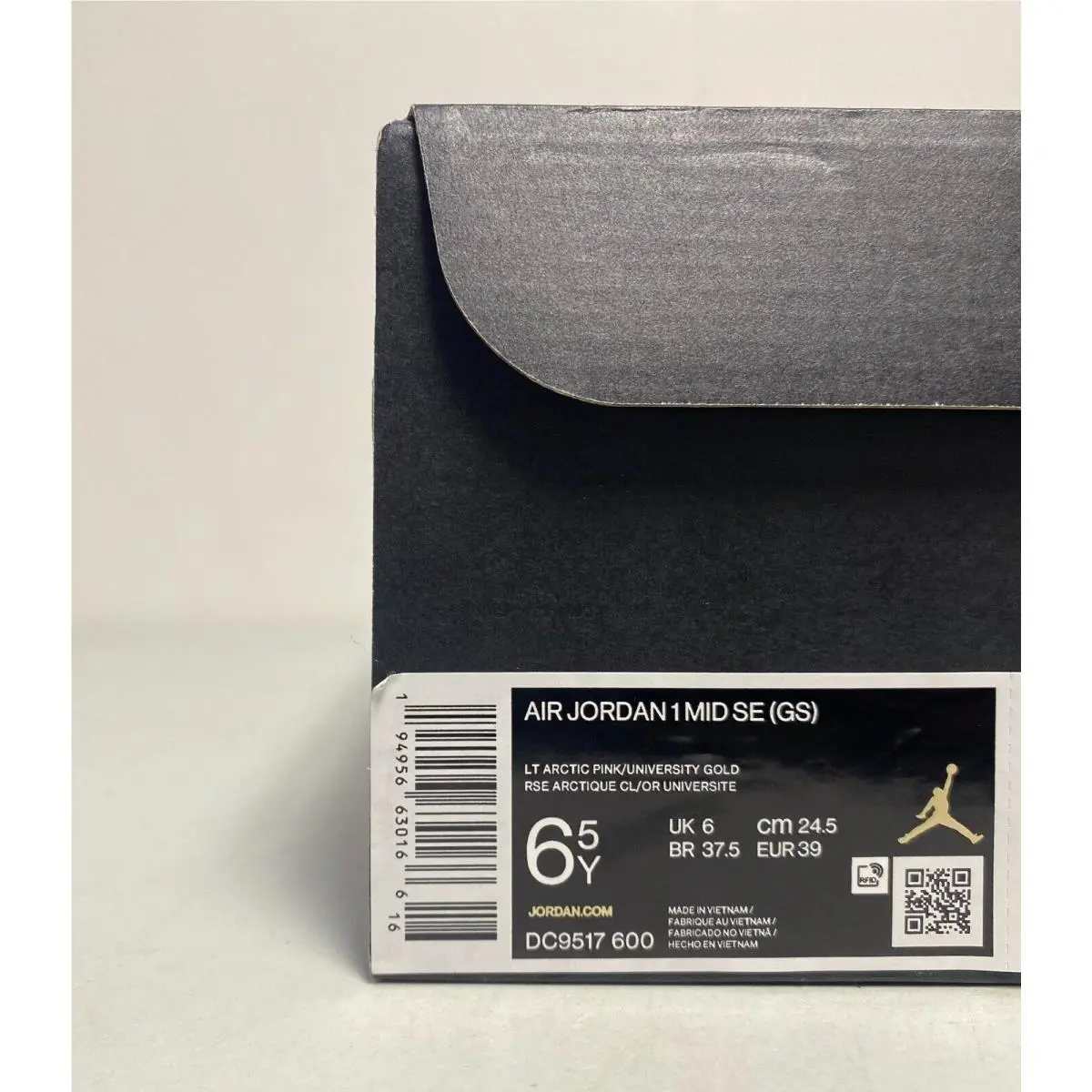 Nike shoes - Air Jordan 1 Mid SE - LT Arctic Pink/University Gold (UPC: 194956630166) 5