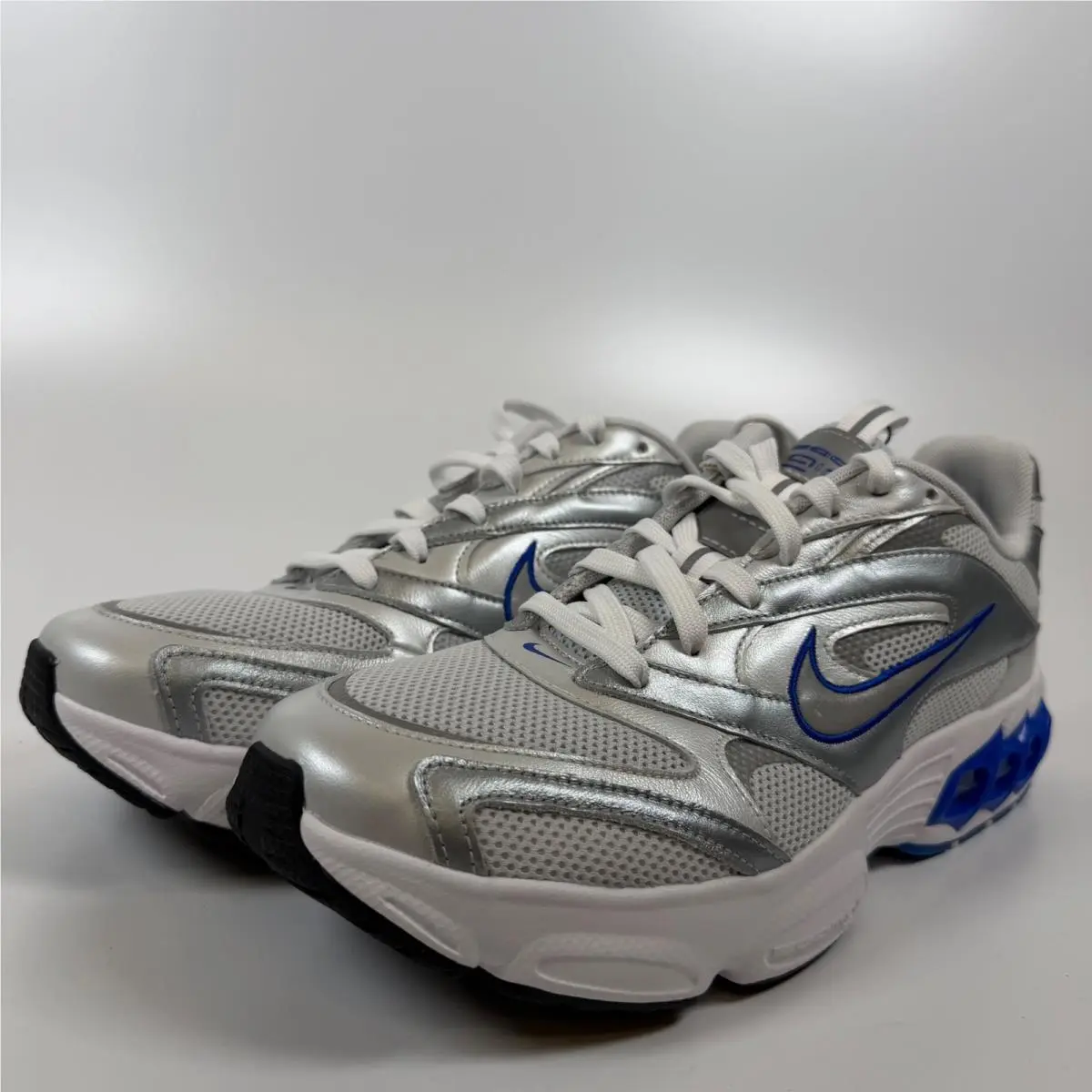 Zoom Air Fire Metallic Silver Blue DX3217-043 Womens Size 12 Running Shoes by Nike