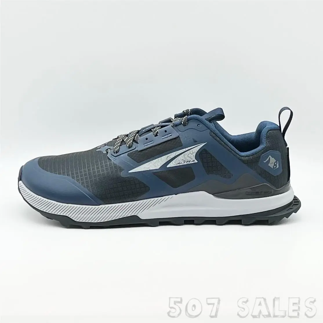 Altra Lone Peak 8 Wide Men`s Trail Running Hiking Shoe Navy / Black - Size 12