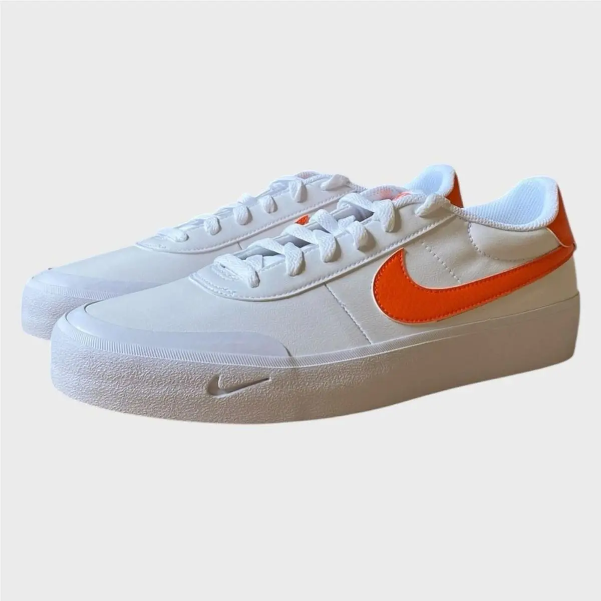 Nike Court Shot Shoes Men`s 10 Wm`s 11.5 White Orange Low Top Sneakers