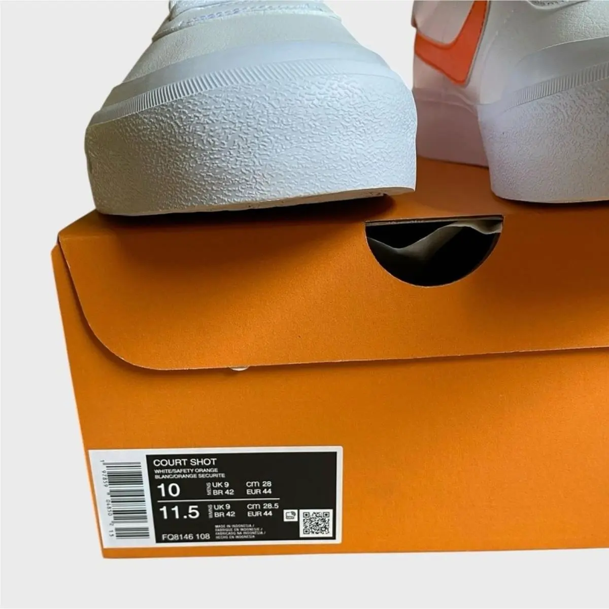 Nike shoes - Nike Court Shot - Court Shot - White, orange 10