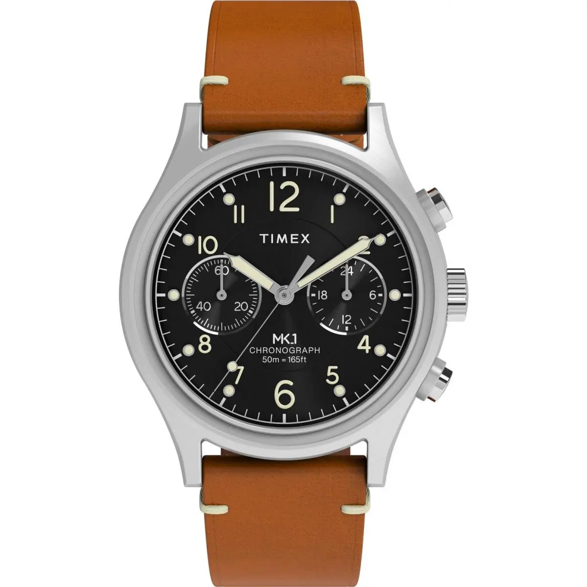 Timex Men`s MK1 Chronograph 40mm Watch - Brown Slip-thru Double Layer