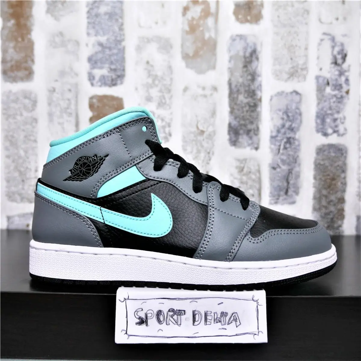 Nike shoes - Jordan 1 - Gray/AURORA GREEN-SMOKE GREY 0