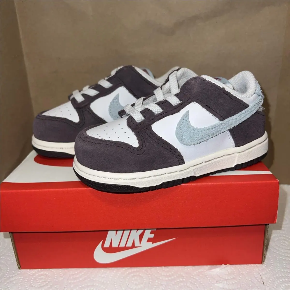 Nike Dunk Low SE TD White/glacier Blue-burgundy Ash IB5723-100 Size 7c