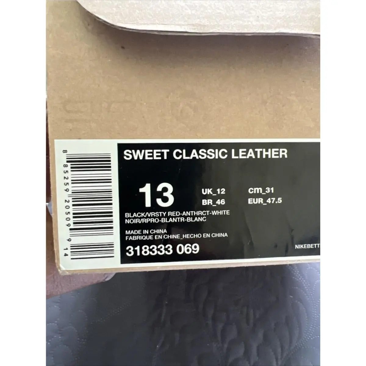 Nike shoes - Nike Sweet Classic - Sweet Classic - 318333-069 - Black, Manufacturer: Black/Varsity Red/Anthracite/White 9