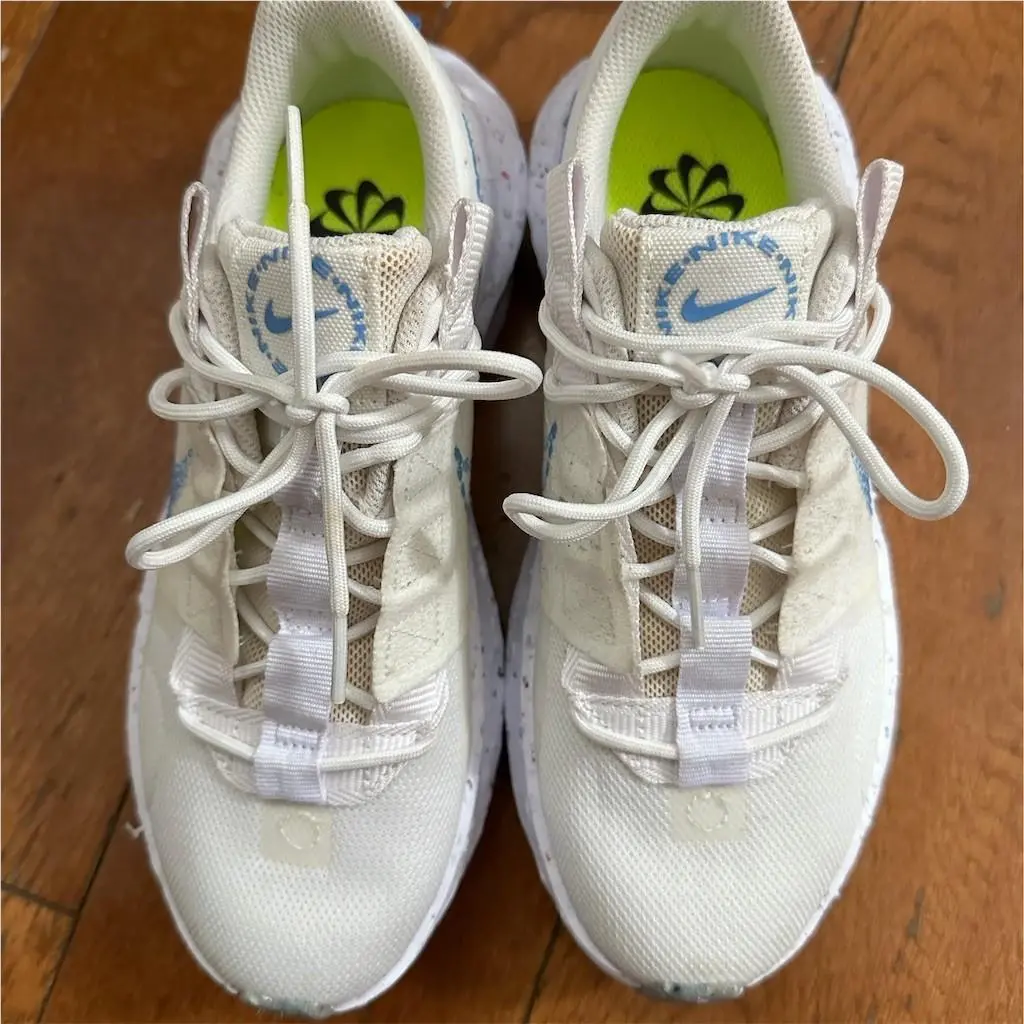 Nike Crater Impact Women`s Running Shoes White/blue Size 6