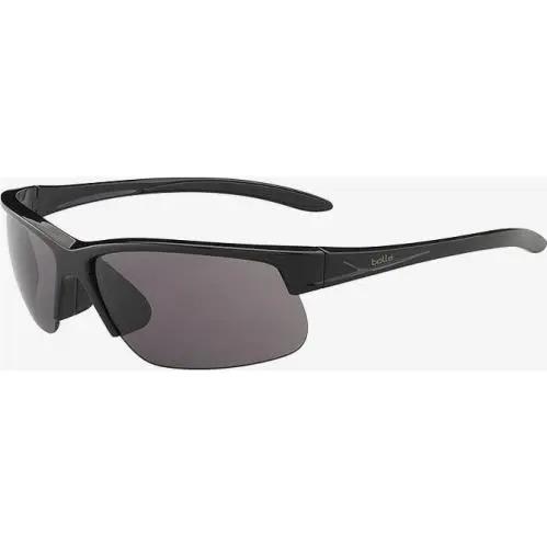 Bolle Breaker Sunglasses 65-16-136 Shiny Blk / Smoke Italy 12106