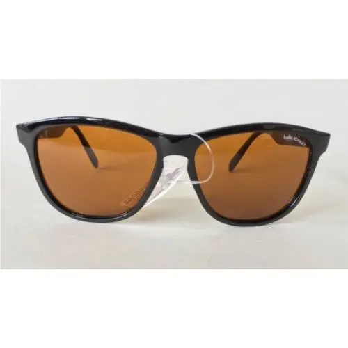Vintage Bolle 473 Acrylex Black Sunglasses w/ Amber Lenses Vtg Nos