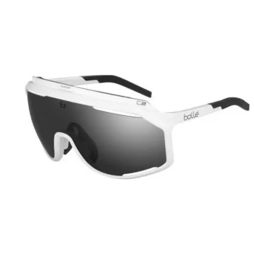 Bolle Chronoshield 164-17-120 Shiny White Smoke Silver Mirror Italy 2635