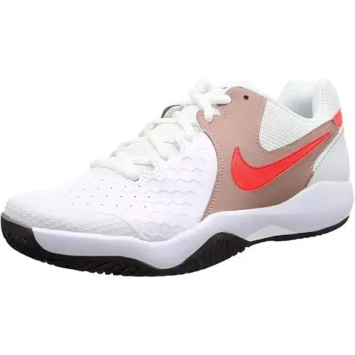 Nike Men`s Air Zoom Resistance Tennis Shoe White Bright Crimson/beige 8 D US