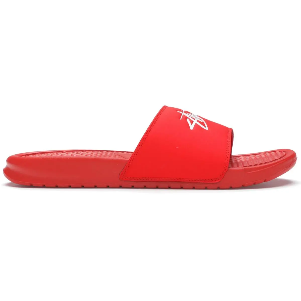 Size 13 Nike Benassi Stussy Habanero Red