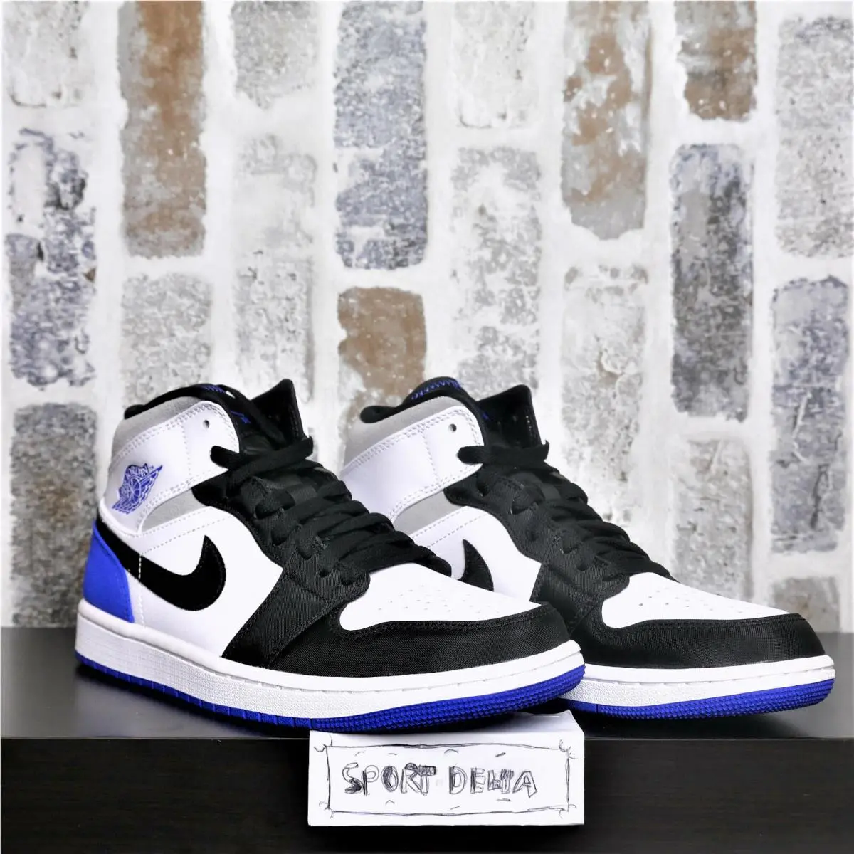 Nike Air Jordan 1 Retro Mid SE Union Hyper Royal Blue 852542-102 Men sz 8.5