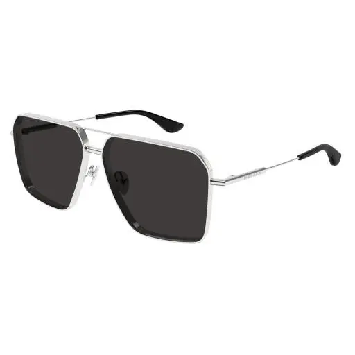 Alexander Mcqueen AM 0500S Sunglasses 001 Silver by Alexander McQueen