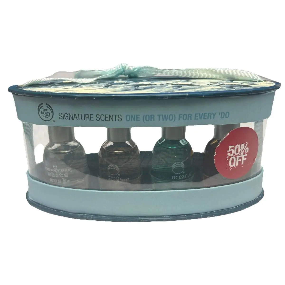 Vintage The Body Shop White Musk Edt 0.30 Oz Gift Set Oceanus Vanilla Moonflower