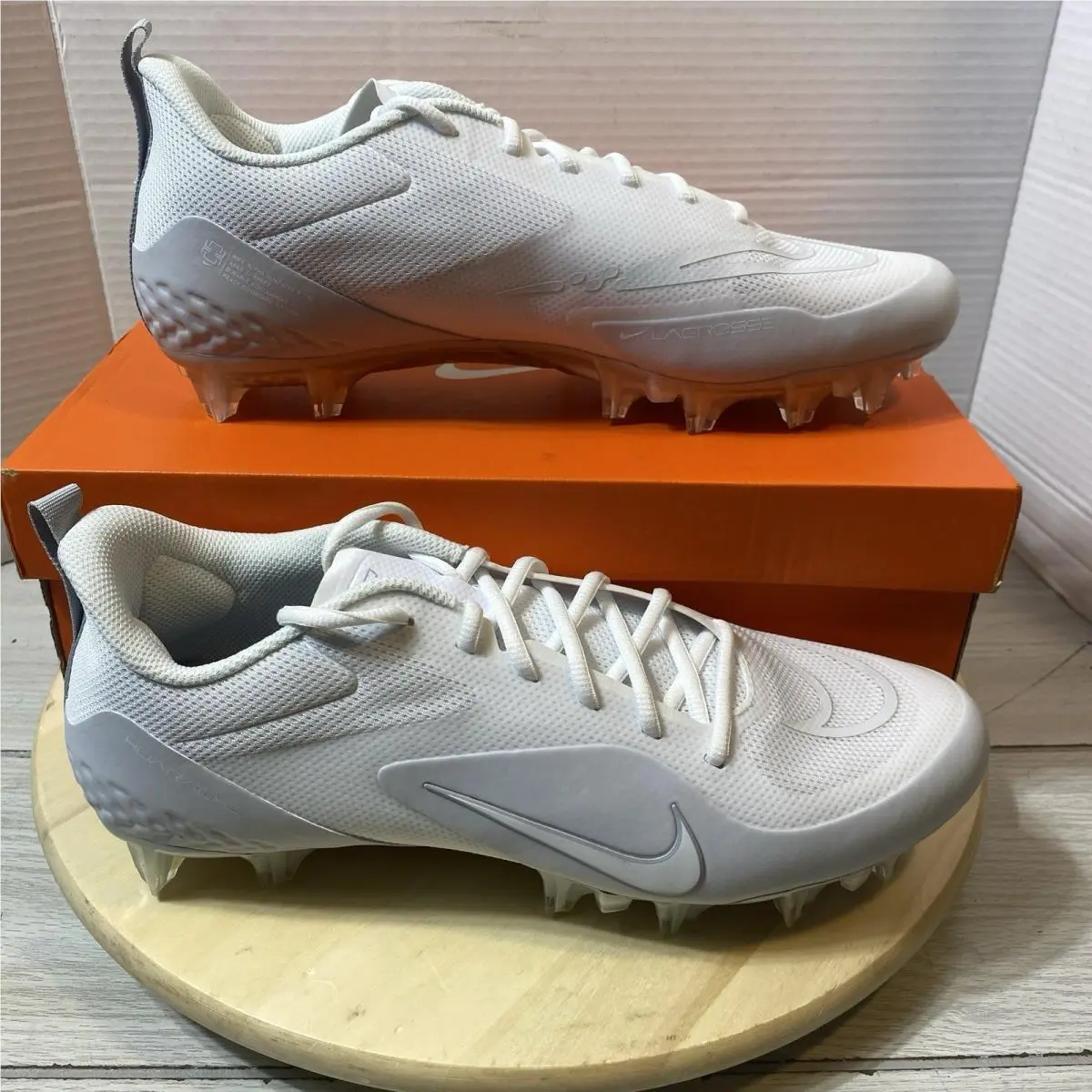 Nike Alpha Huarache 8 Pro Lax Lacrosse Cleats White CW4439-110 Men’s 11.5