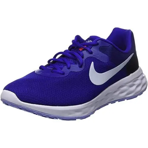 Men`s Nike Revolution 6 Sneakers Lace Blue/ Grey/white Mens Size 10 M