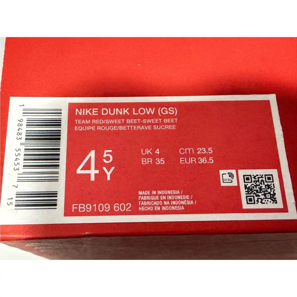 Nike shoes - Nike Dunk Low GS Team Red Sweet Beet FB9109-602 - Red 6
