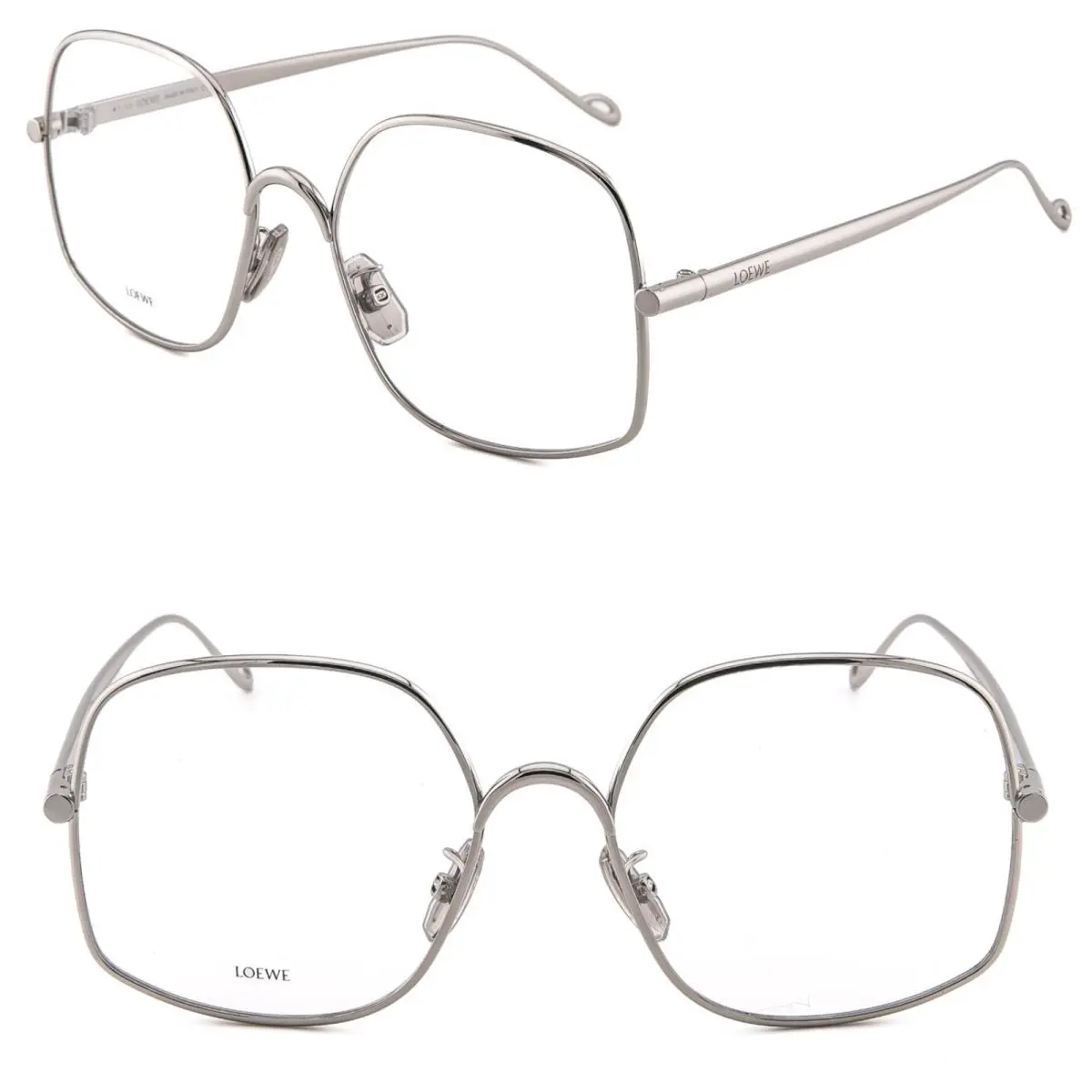 Loewe Refined Metal LW50055U Silver Retro 50055 Optical Frame Eyeglasses 016