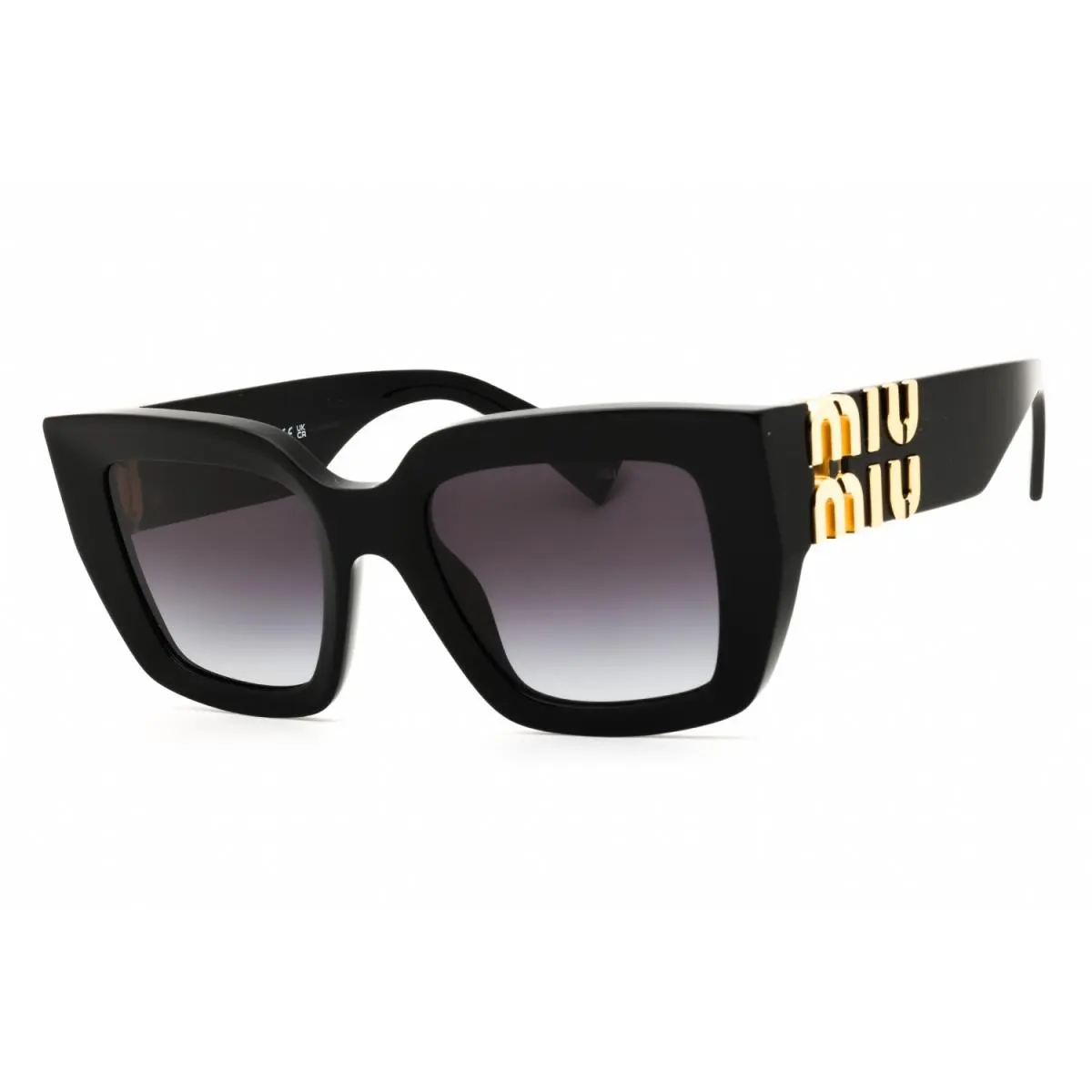 Miu Miu MU B05S 16K90A Sunglasses Black Frame Gradient Grey Lenses 51mm
