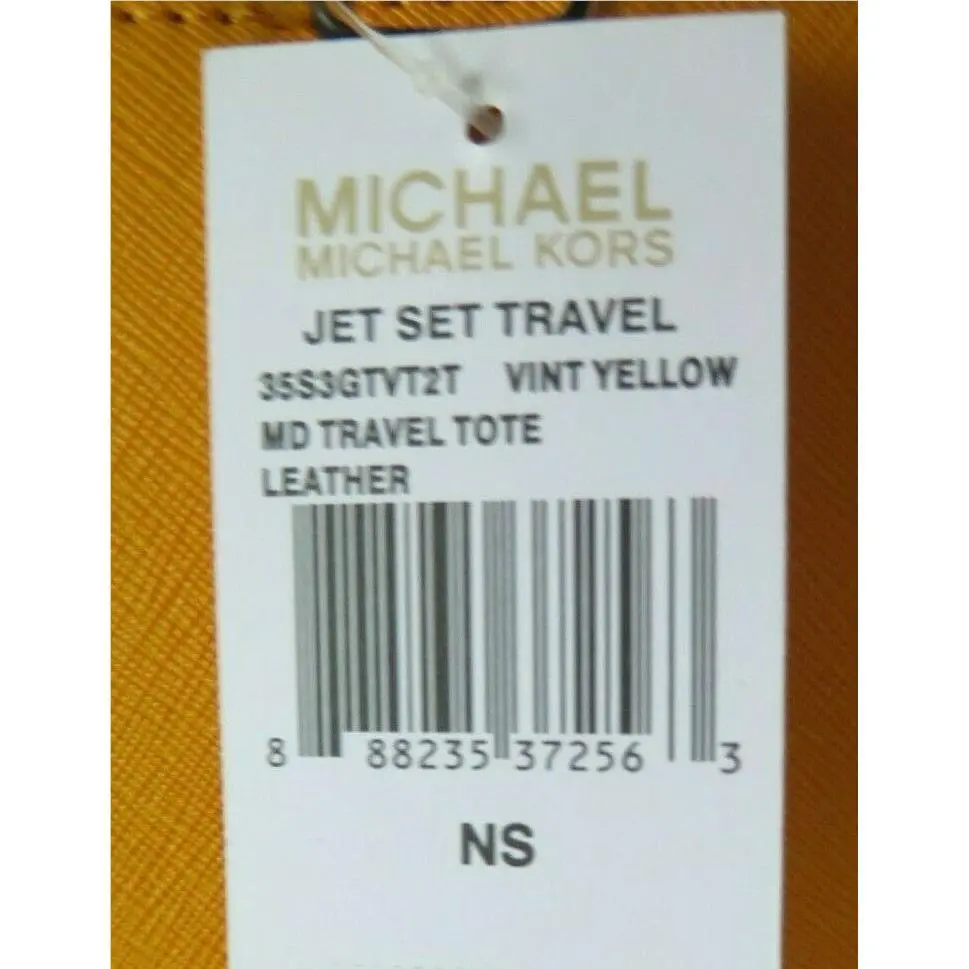 Michael Kors  bag  - Michael Kors Jet Set Travel - 35S3GTVT2T - Vintage Yellow Magnetic Snap Closure, Lining: Beige, Exterior: Vintage Yellow