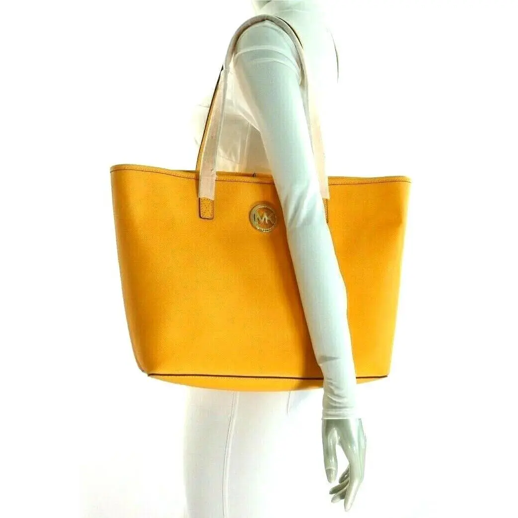 Michael Kors  bag  - Michael Kors Jet Set Travel - 35S3GTVT2T - Vintage Yellow Magnetic Snap Closure, Lining: Beige, Exterior: Vintage Yellow