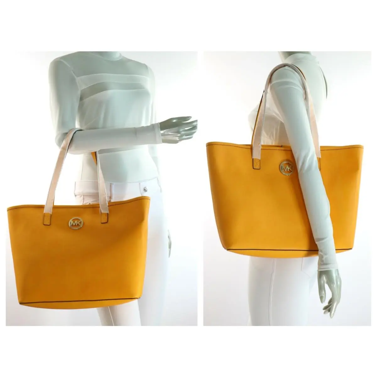 Michael Kors  bag  - Michael Kors Jet Set Travel - 35S3GTVT2T - Vintage Yellow Magnetic Snap Closure, Lining: Beige, Exterior: Vintage Yellow