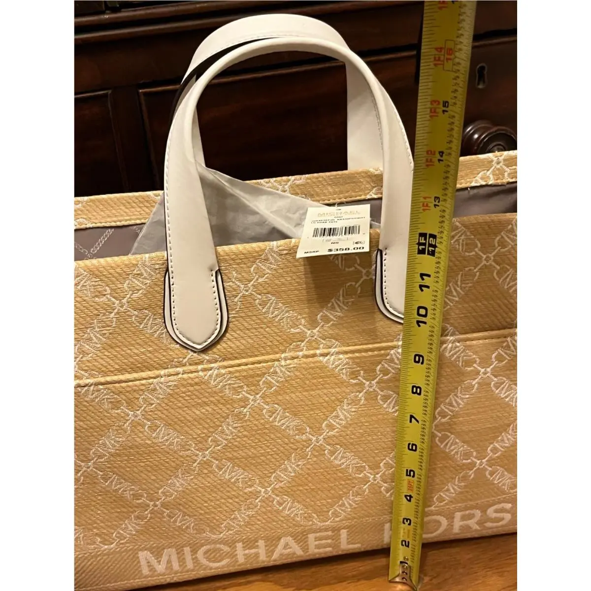 Purse Gigi Small or Lg Natural White Crossbody Strap $278/$358 by Michael Kors