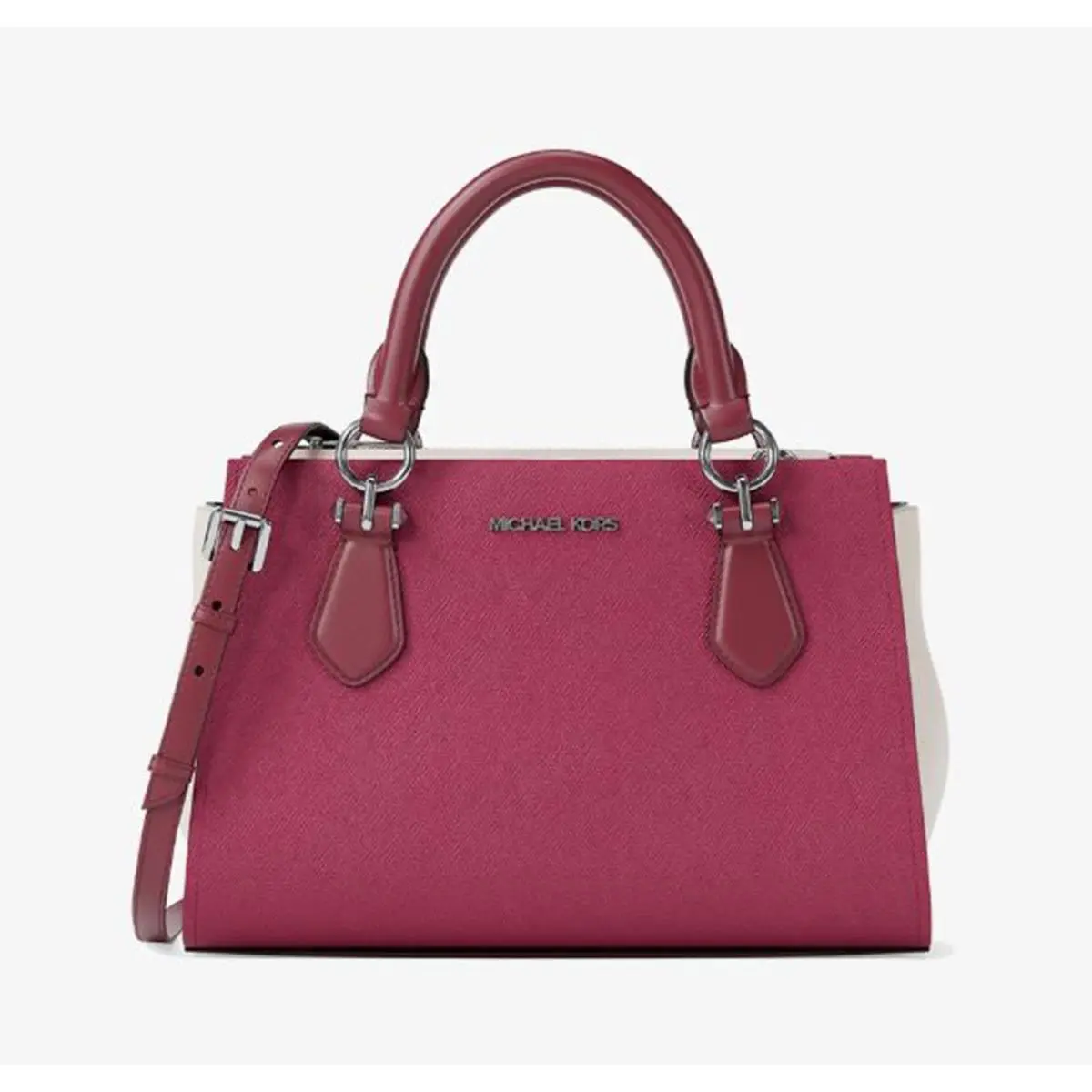 Women`s Marilyn Small Leather Satchel DK Raspberry by Michael Kors