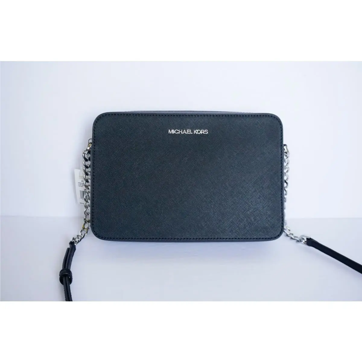 Jet Set Item East West Shoulder Crossbody Bag Black/Silver by Michael Kors