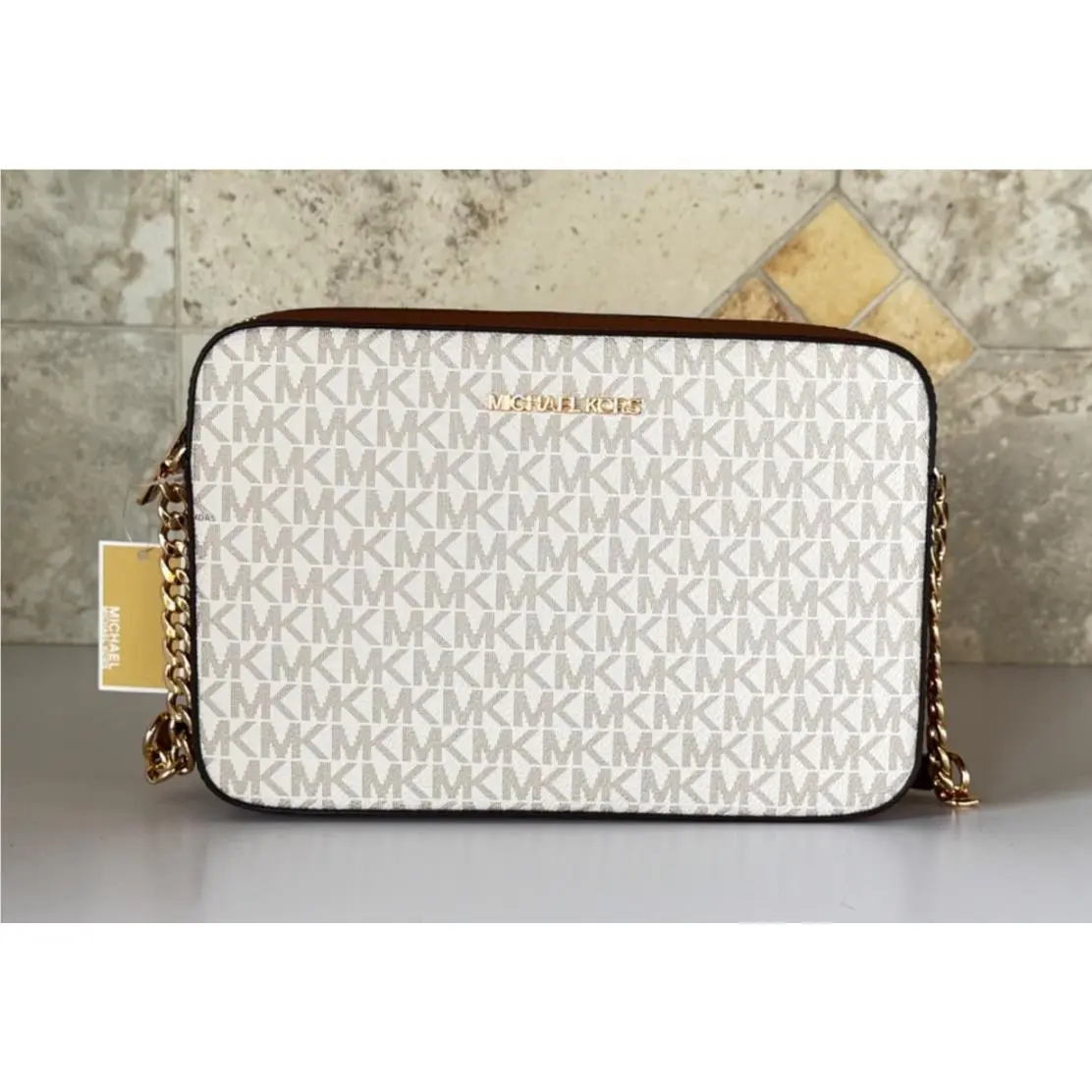 Jet Set Item East West Shoulder Crossbody Bag MK VANILLA by Michael Kors