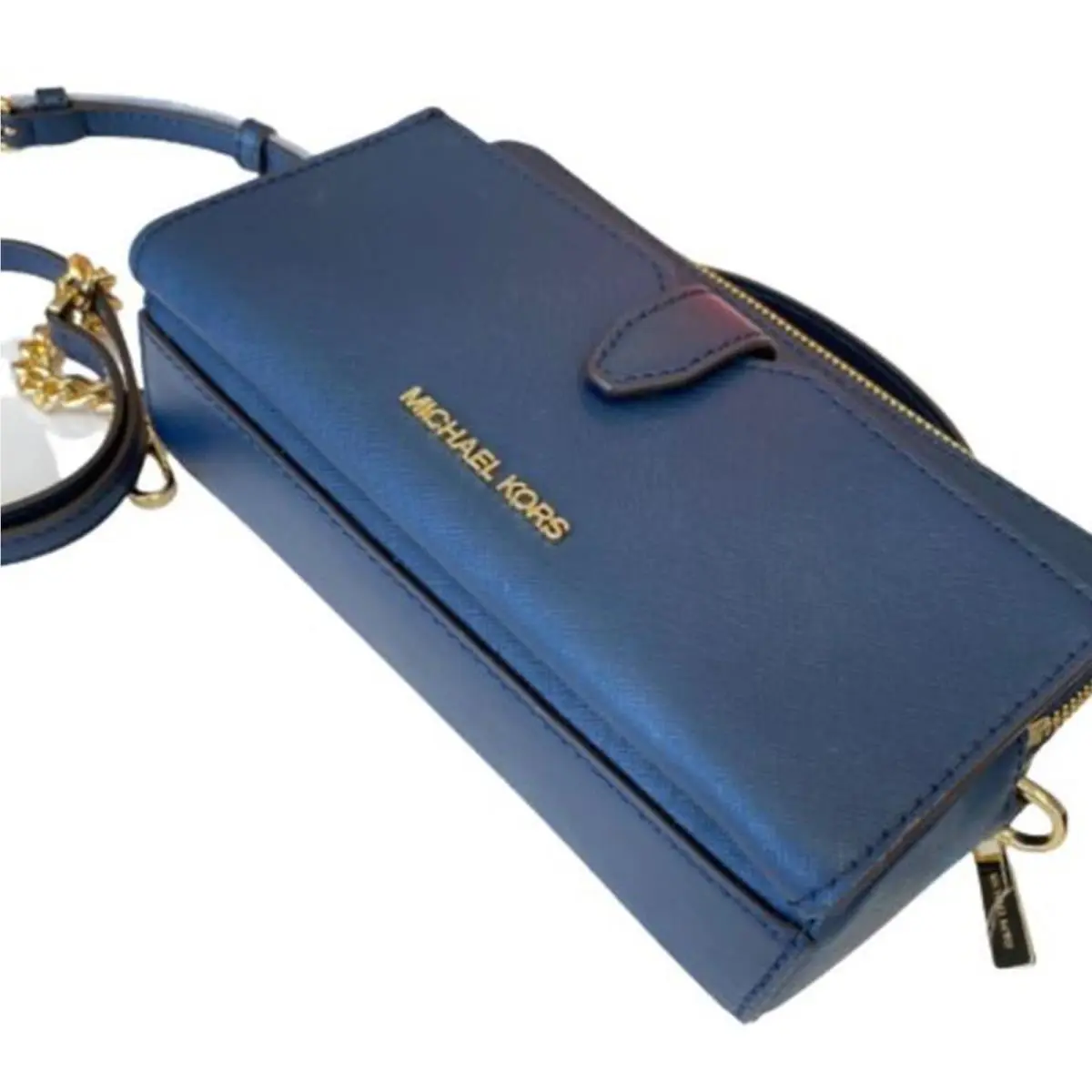 Michael Kors Medium Double Zip Phone Crossbody Navy 35F2GTTC2L-406
