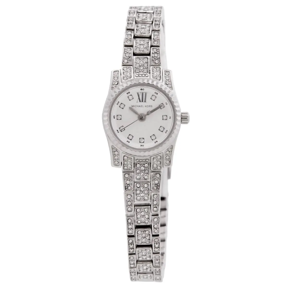 Michael Kors Mini Lexington Quartz Crystal Silver Dial Ladies Watch MK4864