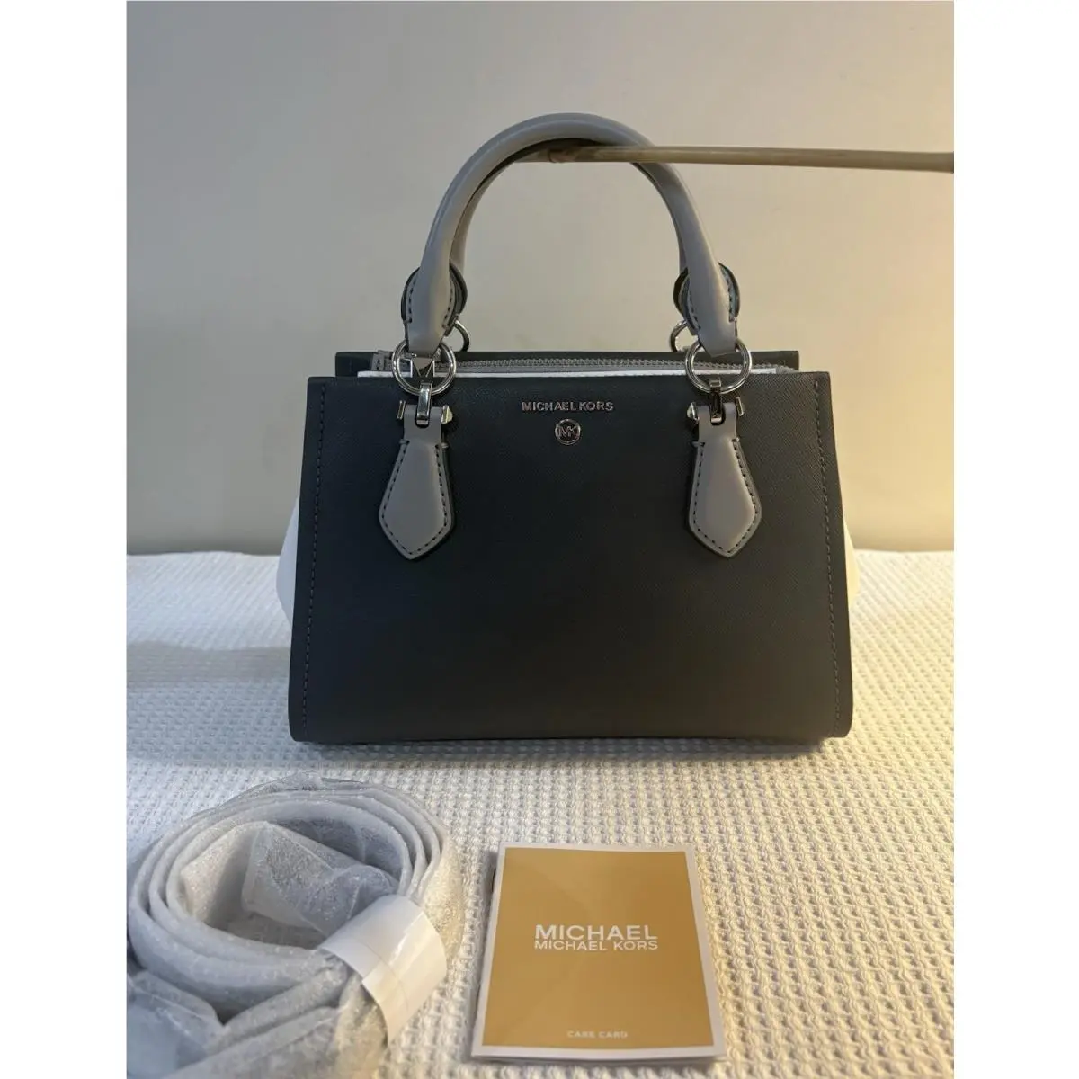 Michael Kors Small Marilyn Leather Crossbody Bag in Slate Multi