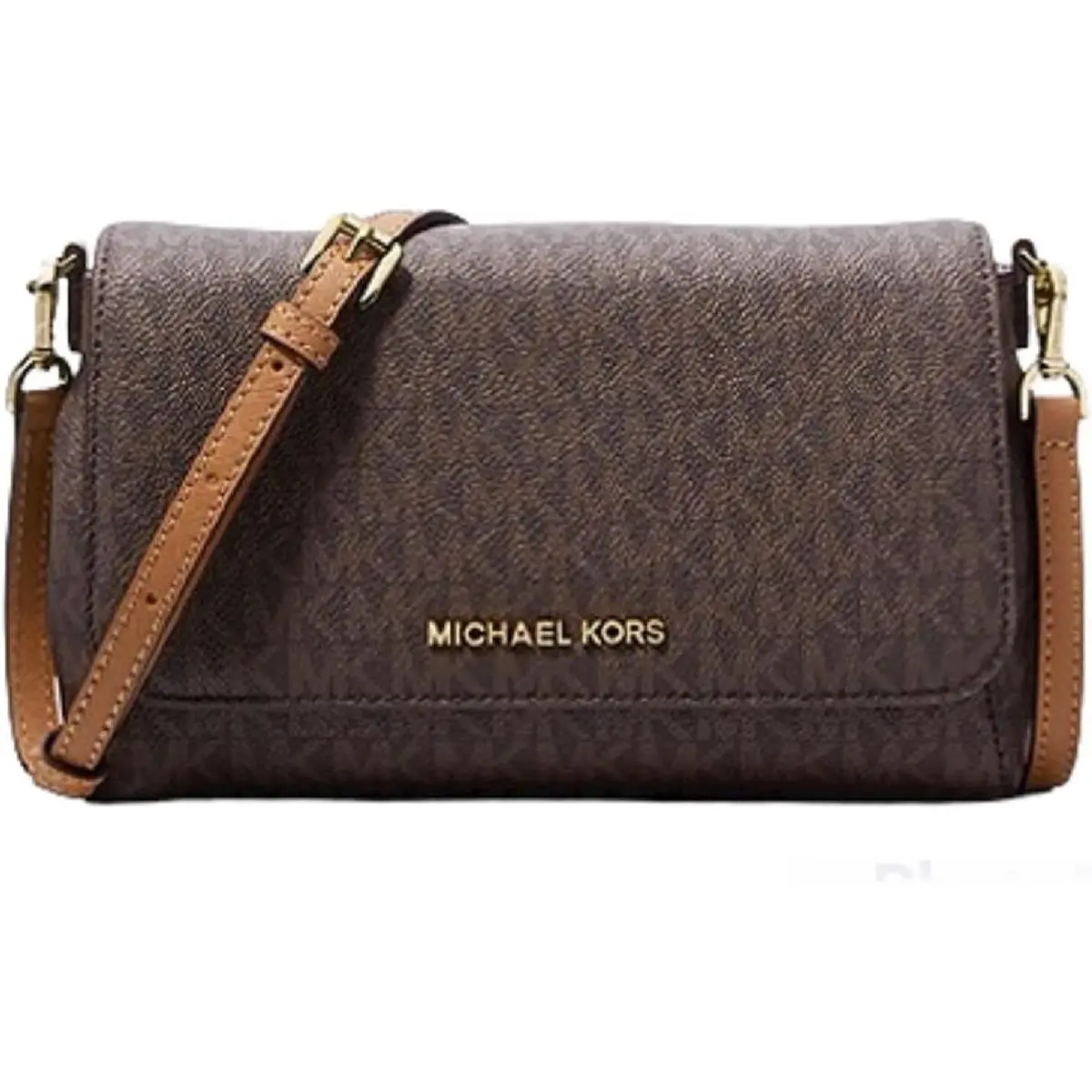Michael Kors Medium Logo Convertible Crossbody Bag Brown Signature