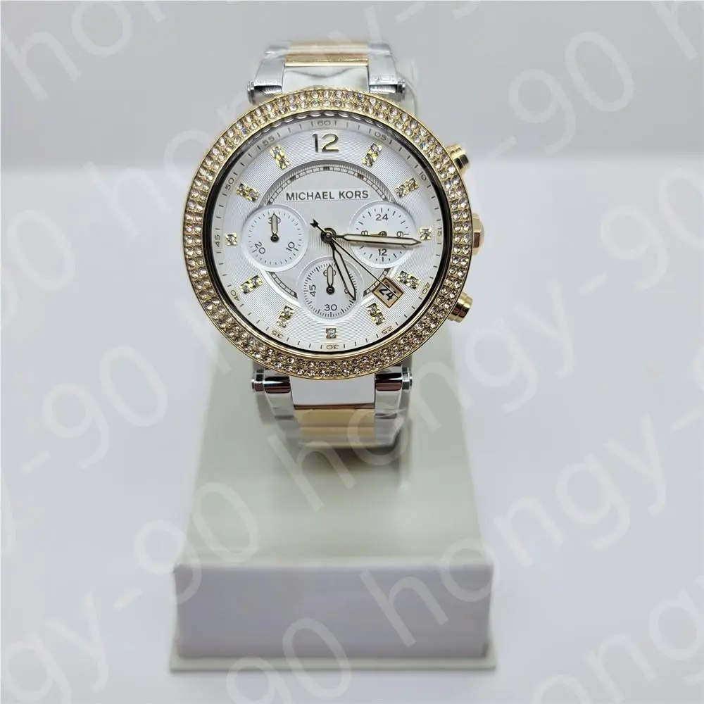 Michael Kors MK5626 Parker Chronograph Two Tone Stainless Steel Women`s Watch