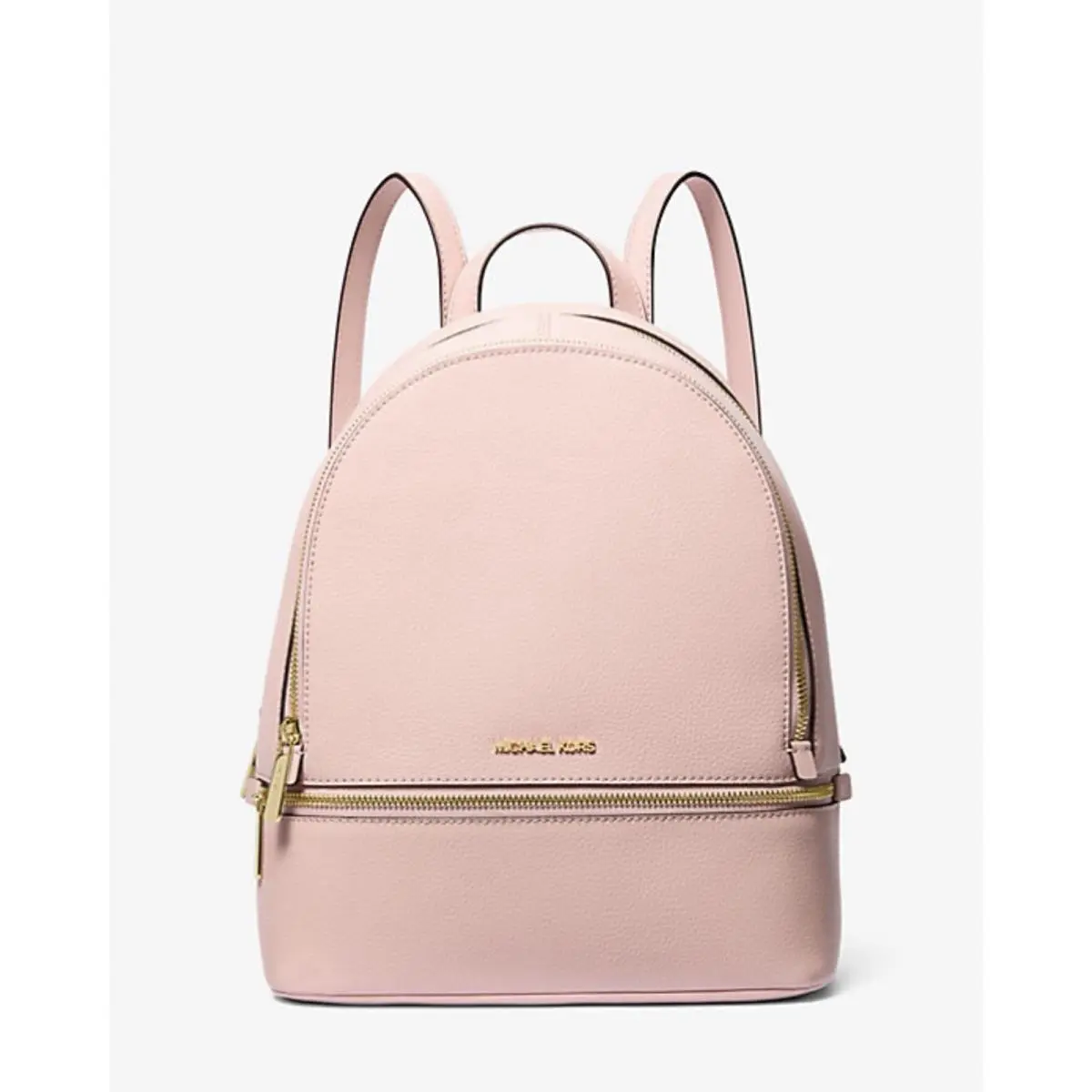 Michael Kors Women`s Rhea Medium Pebbled Leather Backpack Powder Blush