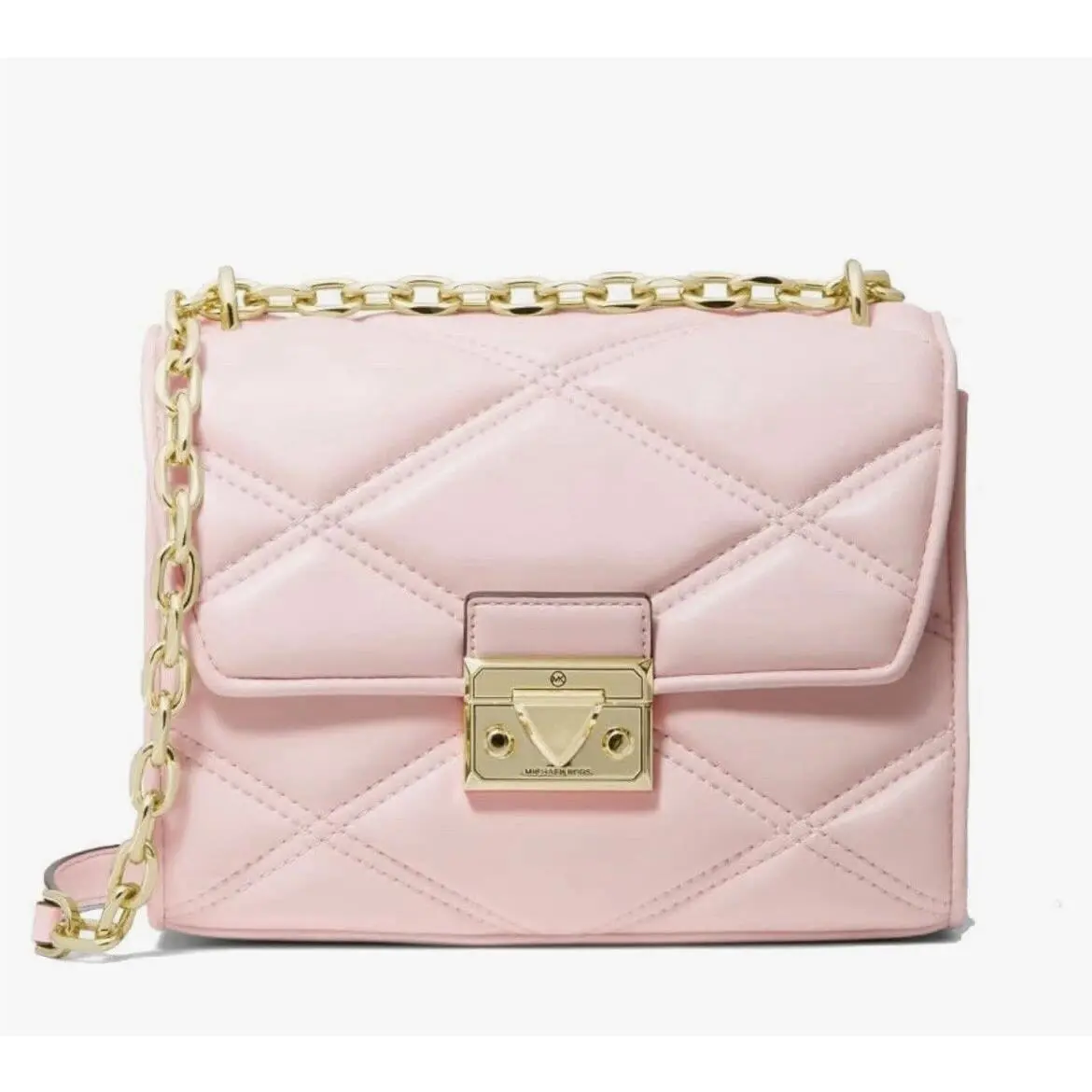 Michael Kors Serena Medium Flap Convertible Shoulder-crossbody Bag Powder Blush