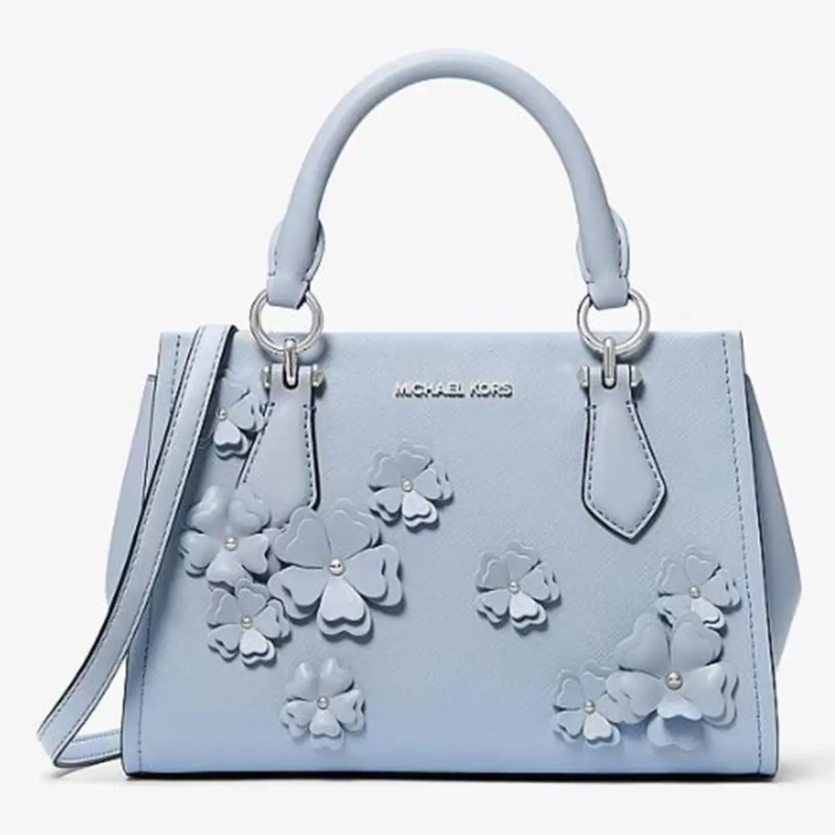 Marilyn Small Embellished Satchel 35S6S6AM1L-Pale Ocean by Michael Kors