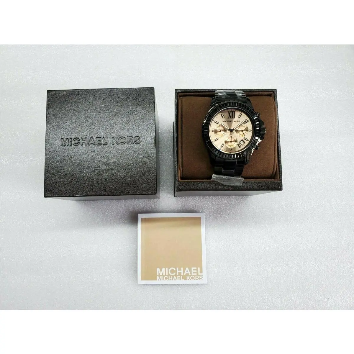 Michael Kors Everest Chronograph Date Black St. Steel Ladies Watch MK5872
