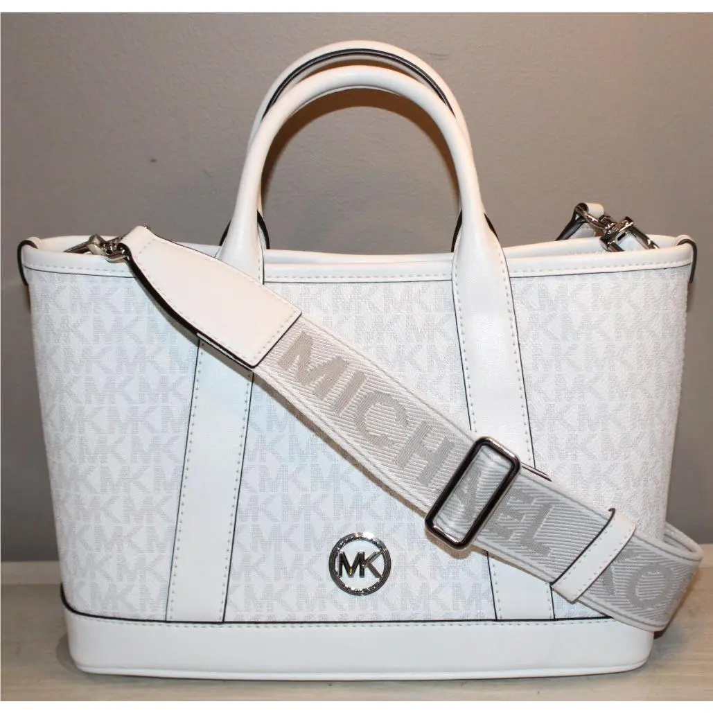 Michael Kors Optic White Luisa Satchel Handbag W/strap W/tags Rtl