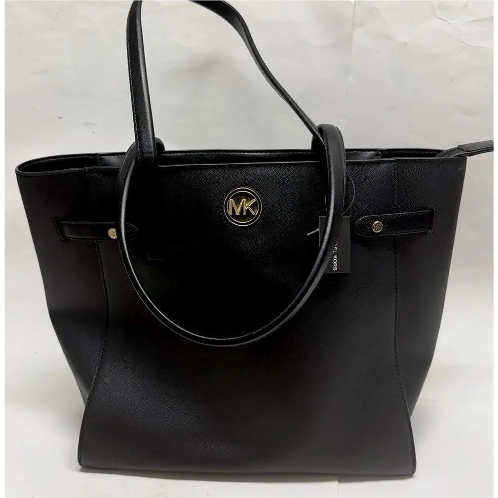 Michael Kors MK Large Tote Leather Bag – Black