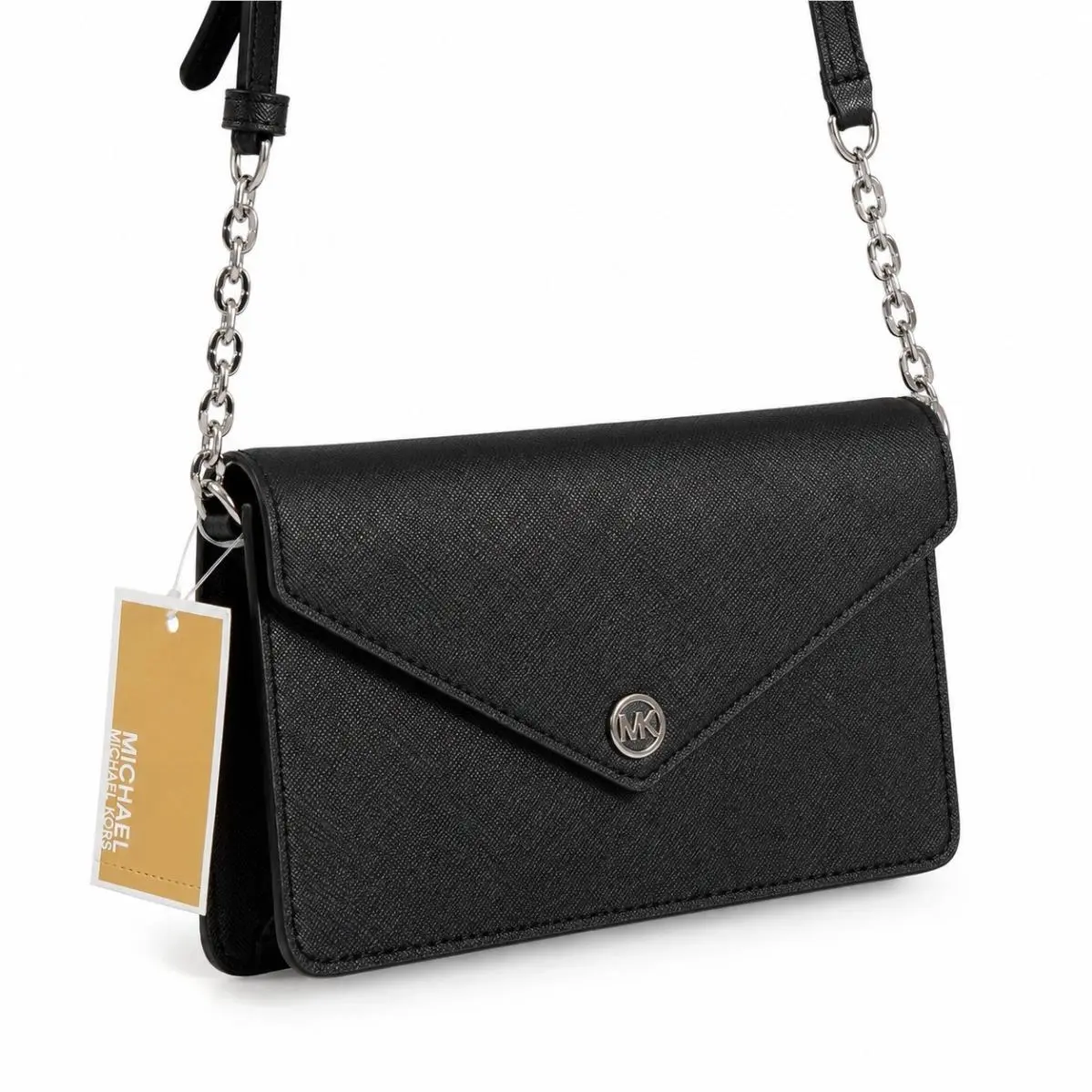 Michael Kors Jet Set Travel Black Saffiano Leather Small Purse Crossbody