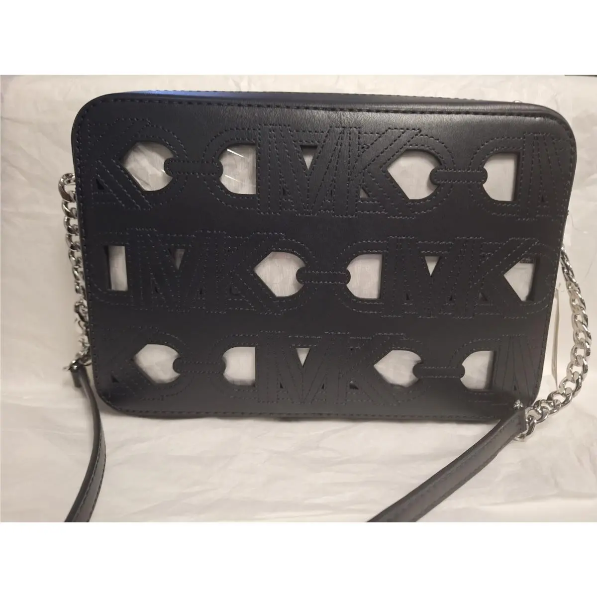 Michael Kors Open Jet Set East West Large Crossbody Bag Black Leather