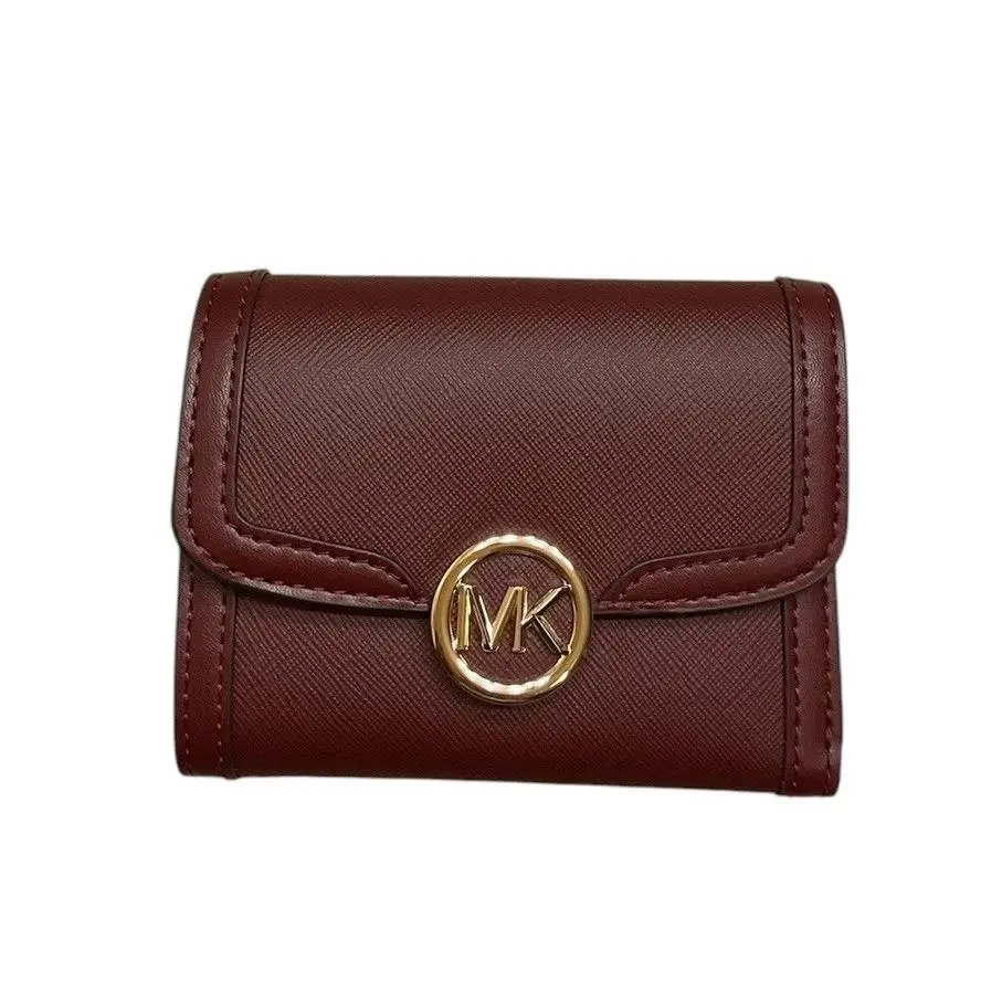Michael Kors Leida Medium Wallet IN Oxblood Burgundy Wine
