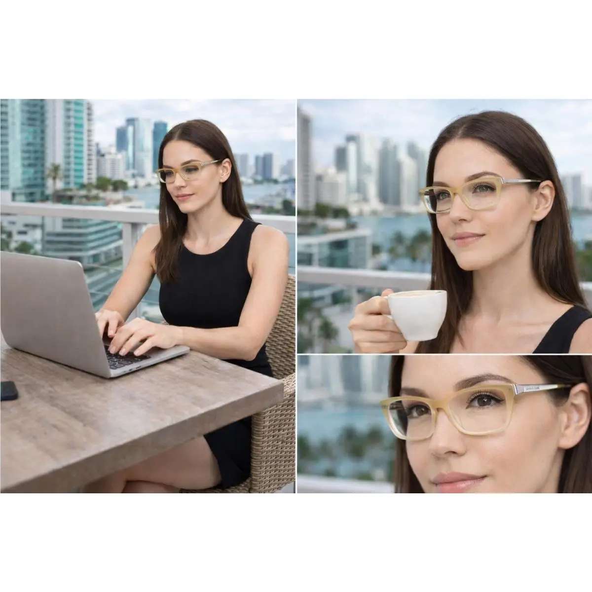 Michael Kors MK8009 Cat Eye Eyeglasses Oak Crystal Champagne Clear Frame 53mm