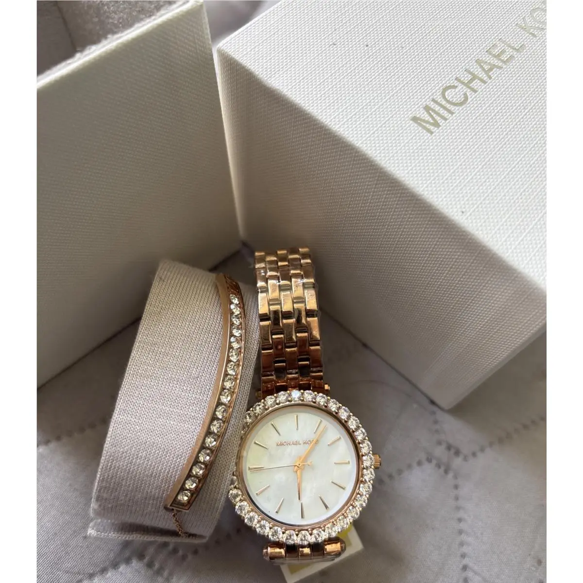 women`s Lexington Quartz 3Hand Stainless Steel Bracelet Watch Gift by Michael Kors