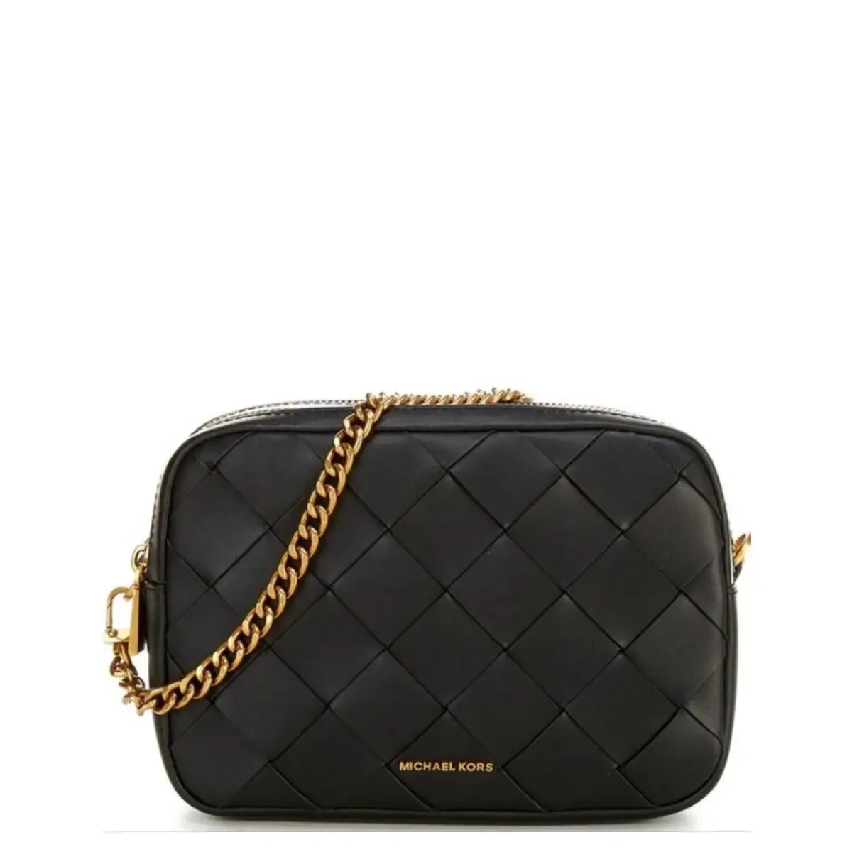 Michael Kors Bryant Medium Double Zip Chain Crossbody Black 2 Strap Options