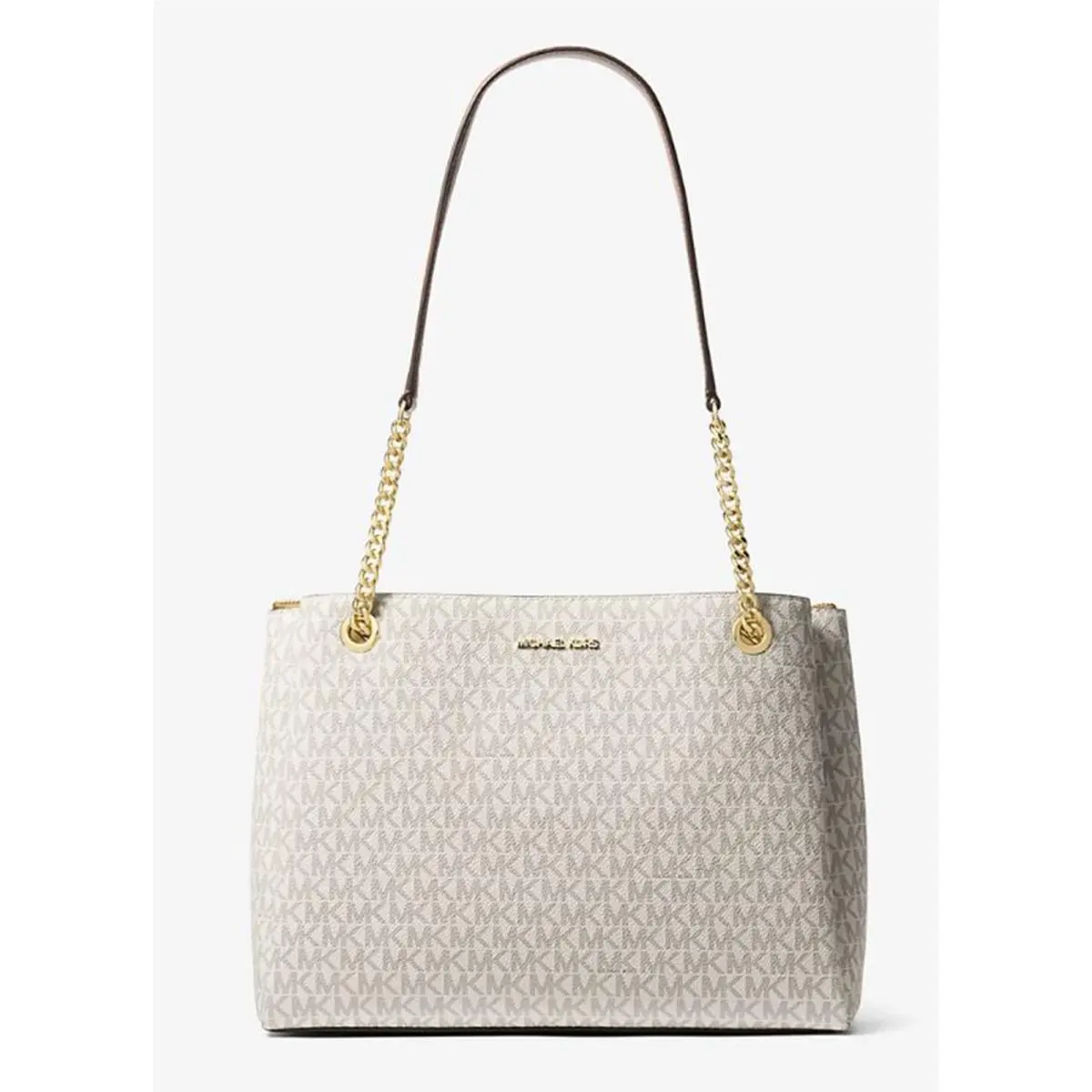 Soho Medium Signature Logo Tote Bag Vanilla 35S6G1SE2B-149 by Michael Kors