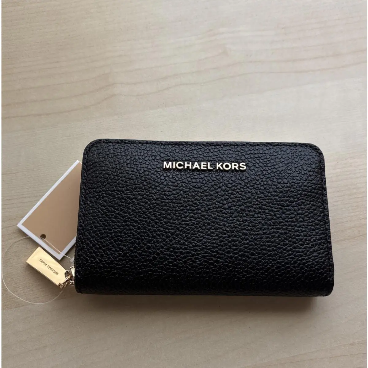 Michael Kors Small Pebbled Leather Wallet Black